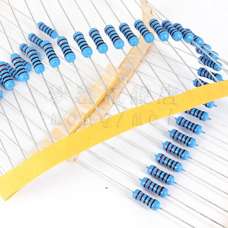 1/2w金属膜电阻1% 0.5w 820R 910R 1KR 1.2K 1.5KR 1.8K 2K 2.2KR