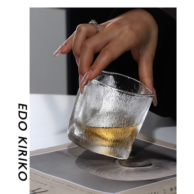 异型的冰河世纪杯ice age/中古玻璃杯酒杯 威士忌杯子vintage水杯