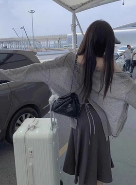 灰色冰丝防晒开衫女春夏季薄款小个子外搭配吊带裙子披肩外套上衣