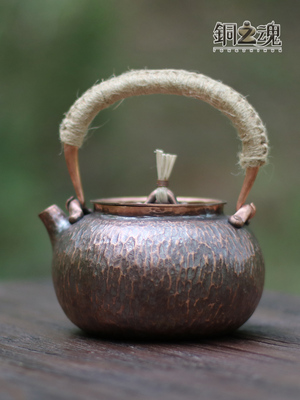 铜灵魂茶壶铜加厚铜水壶家用提水壶单水壶大容量600ml电陶瓷炉