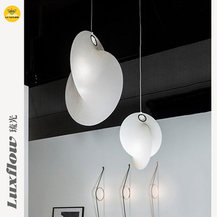 琉光蚕丝吊灯卧室吊灯设计师现代简约客厅Overlap设计师意式灯具