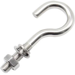 304不锈钢问号钩螺栓螺丝吊环螺丝挂钩羊眼吊钩钩子灯笼钩钩型