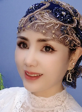 纯手工流苏头巾帽子包头帽