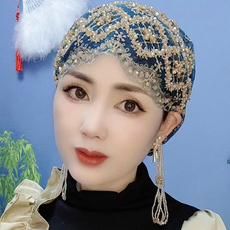 新款重手工流苏包头帽子遮发帽