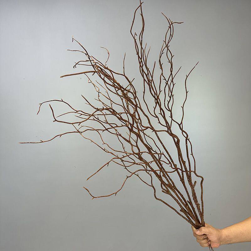 仿真植物云龙柳 插花配材家居装饰枝条插花配材塑胶龙柳仿真枯枝