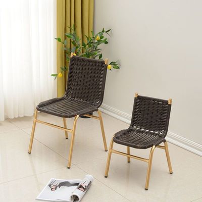 藤椅子小靠背椅子藤椅家用椅滕椅餐椅单人矮小号腾椅阳台藤编椅