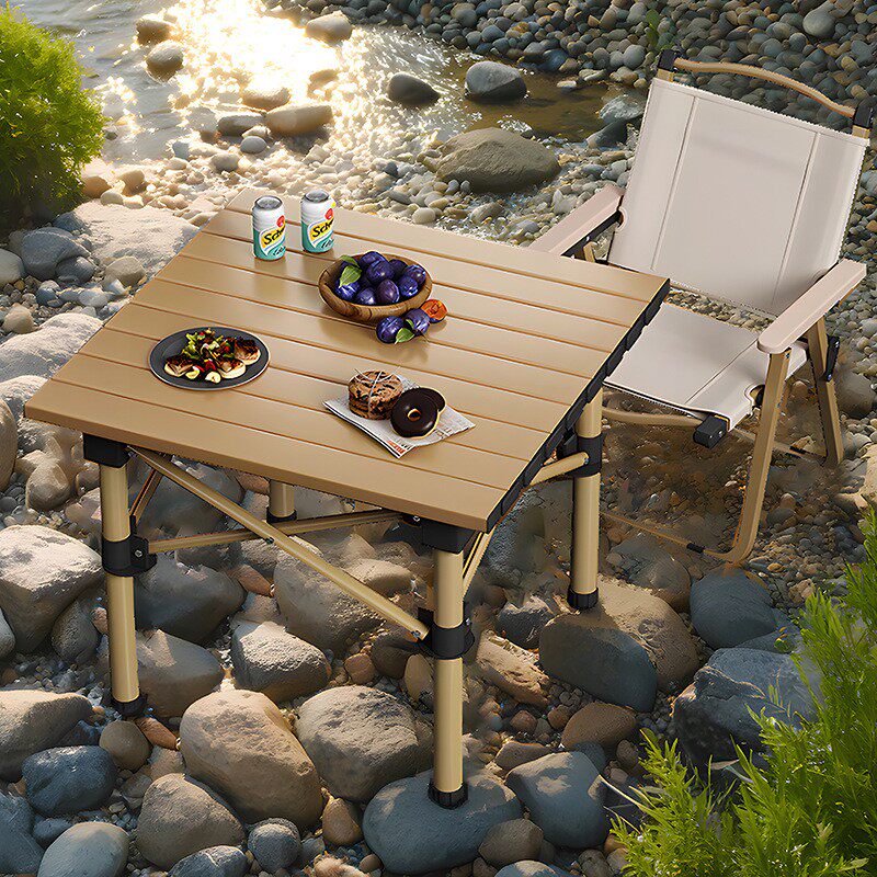 户外桌子露营装备蛋卷桌便携式野餐轻量化可折叠摆摊自驾桌椅套装