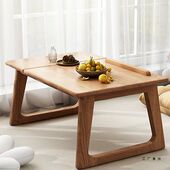 飘窗小桌子家用榻榻米折叠实木茶几窗台地上炕桌日式 茶桌阳台矮桌