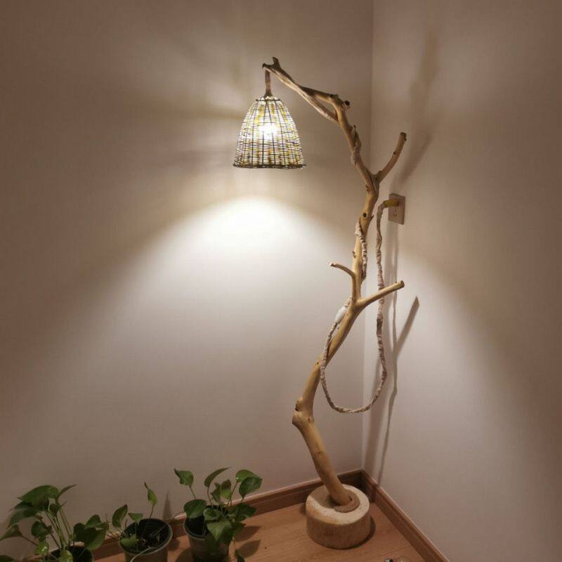 干树枝干枝艺术枯枝枯木树干天然去皮本色摆件造型衣架装饰