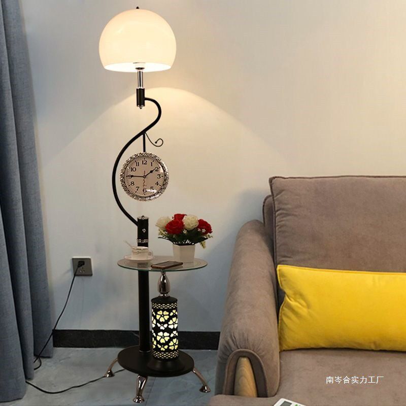 创意时尚简约现代落地灯茶几客厅钟表个性沙发卧室书房网红床头灯