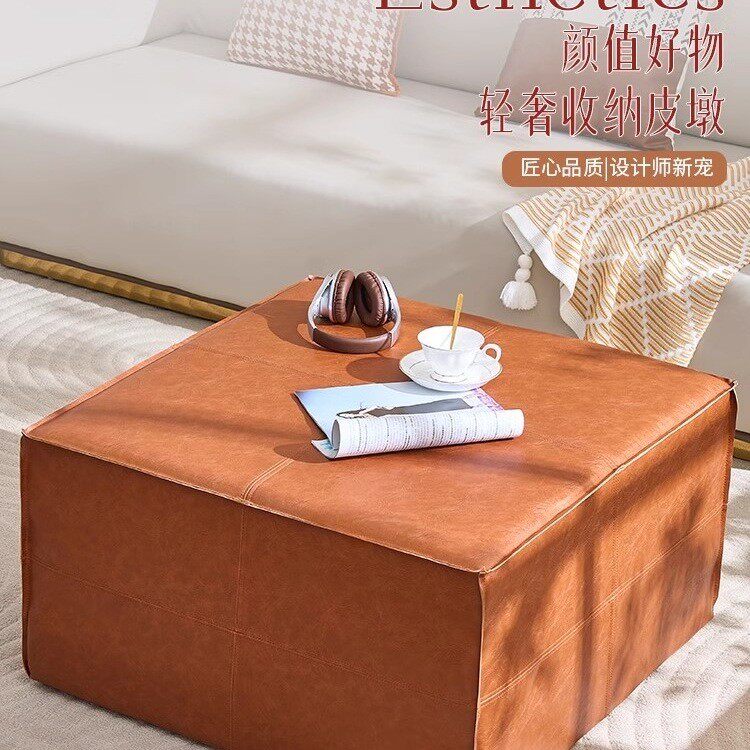 轻奢懒人收纳座凳家用旧物储物凳多功能沙发套装衣物玩具收纳神器