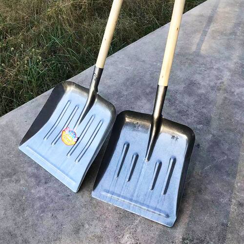 铲粪大铁锹大号特大号锰钢平头加宽养殖清粪锹铲头俄式大方锹 - 封面