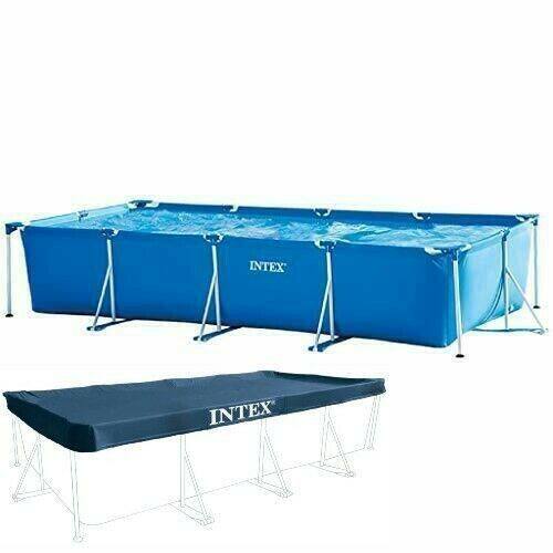 intex 28038 3米小管架水池盖防雨防尘布游泳池盖布现货 PVC