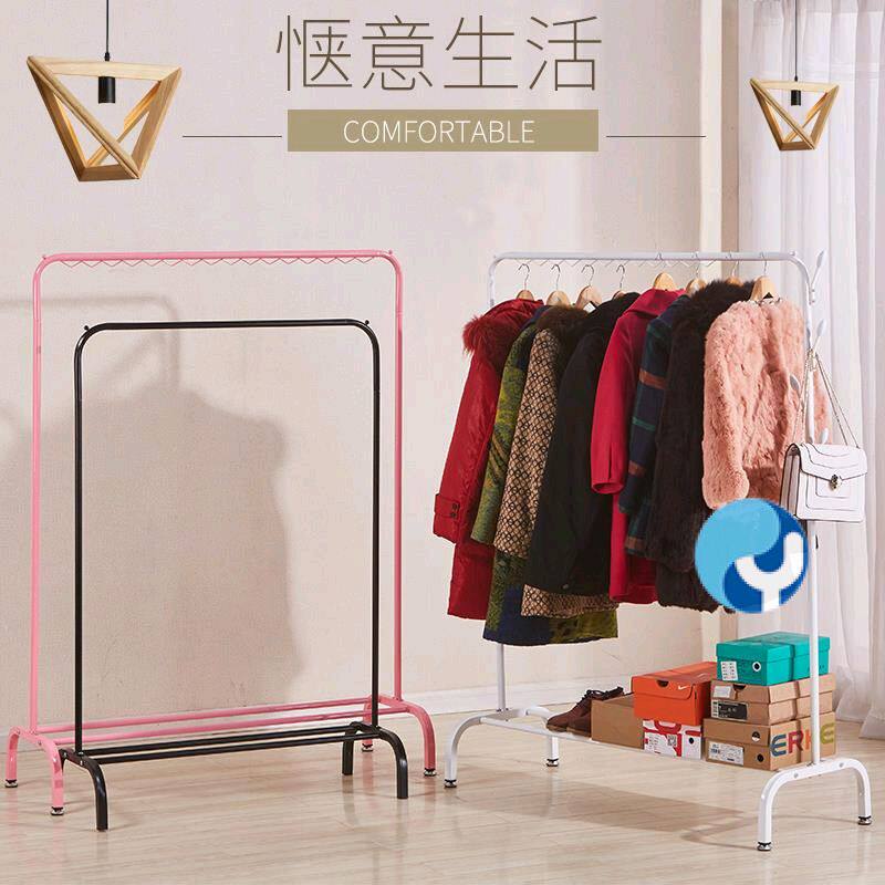 幼儿园表演区衣架儿童挂架杆卧室小孩简易学生幼儿用落地小振尾荣