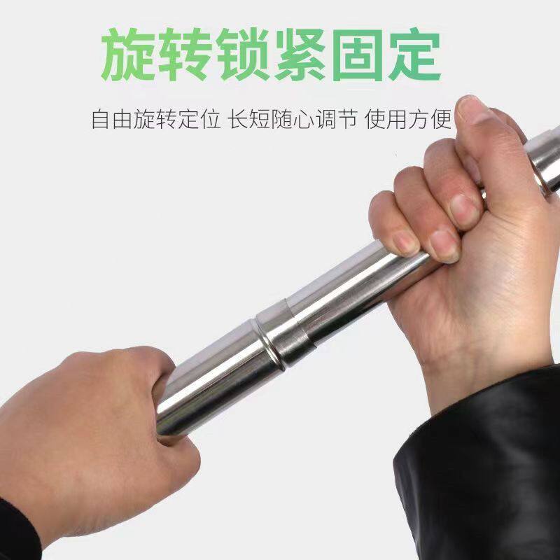 不锈钢挑衣杆伸缩迷你家用晾衣叉超短加长晒衣杆户外旅游挂振尾荣