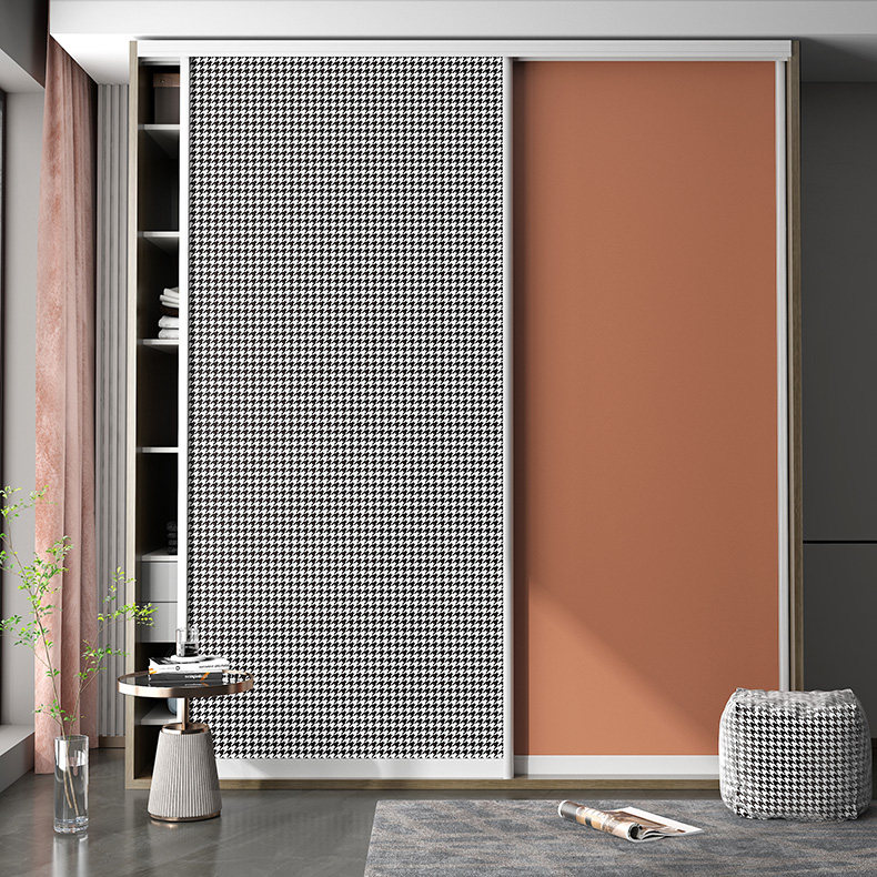 柜子推拉门翻新自粘贴纸衣柜改造玻璃贴膜家具轻奢改色墙贴移门