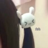 可爱毛绒兔子日系二次元 萝莉甜美发圈发绳饰品扎头发皮筋马尾少女