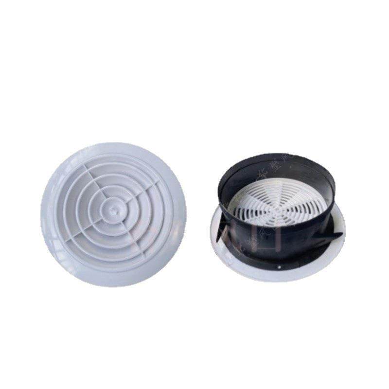 ABS塑料出风口花式方形圆盘可调直叶斜叶室内新风系统