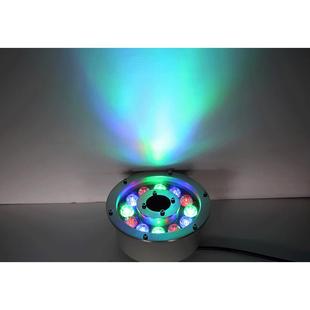 led喷泉灯涌泉灯旱喷室外鱼池水底灯24V七彩中孔水下景观射灯