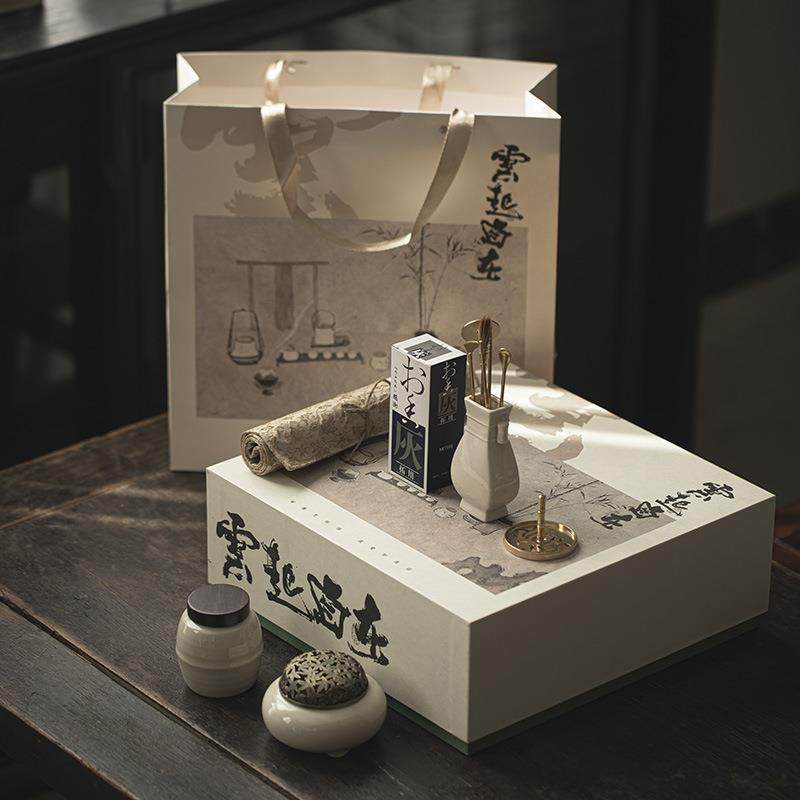 草木灰香道套组整套打香篆纯铜礼盒装茶道配件陶瓷香炉,餐饮具,整套茶具,淘宝优惠券,粉丝福利购,淘宝优惠卷