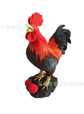 中式大公鸡树脂摆件客厅玄关装饰摆件大吉大利摆件电视柜装饰