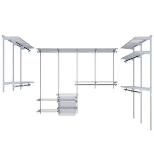 卧室开放式 衣帽间简约收纳耐用 金属衣柜环保整体步入式