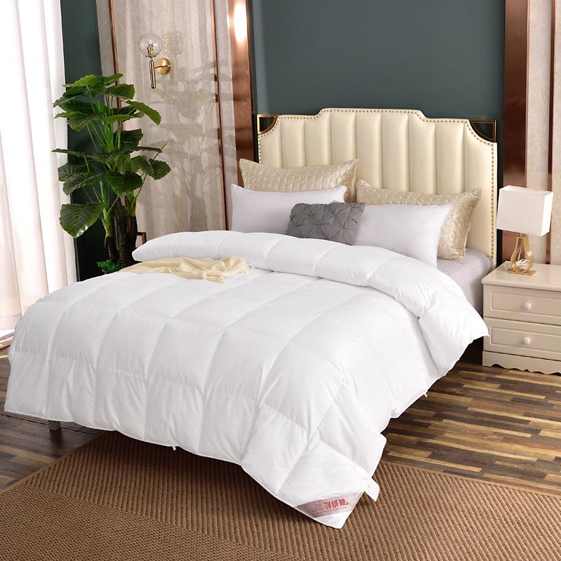 单层羽加成绒被QZP罩被壳半品绒自充柔赛丝轻薄密内胆羽绒被套