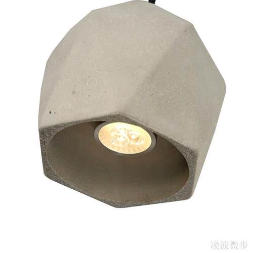 工业水泥灯北欧创意做旧床头咖啡厅餐厅吧台荷叶吊灯材质工业风