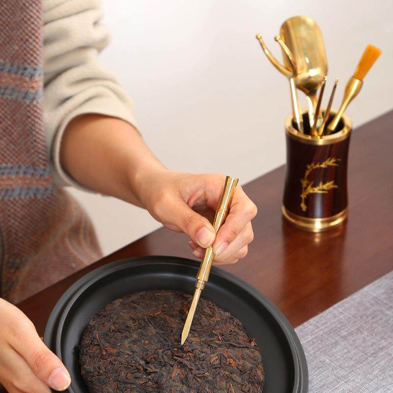 创意铜制六君子茶道配件套装功夫茶具茶夹茶勺茶针养壶笔零配摆件,餐饮具,整套茶具,淘宝优惠券,粉丝福利购,淘宝优惠卷