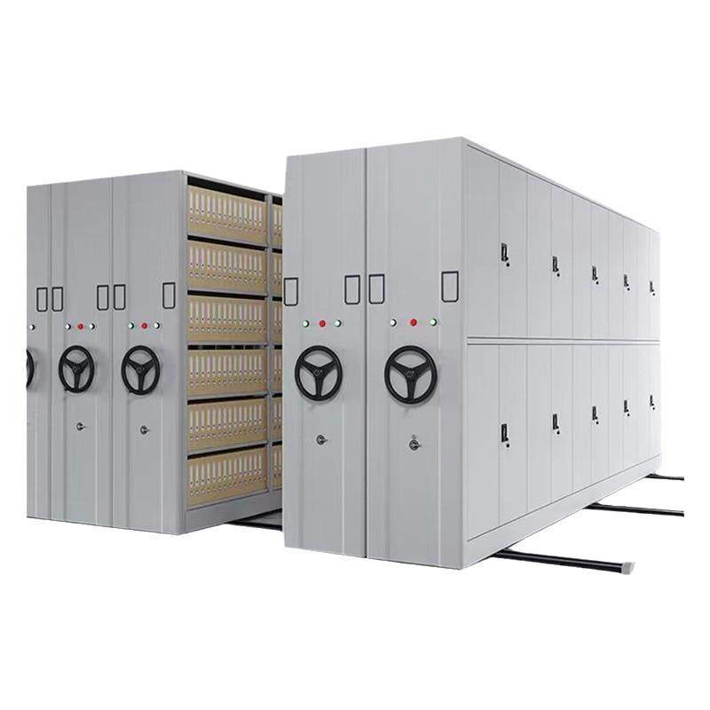 钢制移动手动密集柜手摇式铁皮资料柜储藏密集柜档案文件密集架