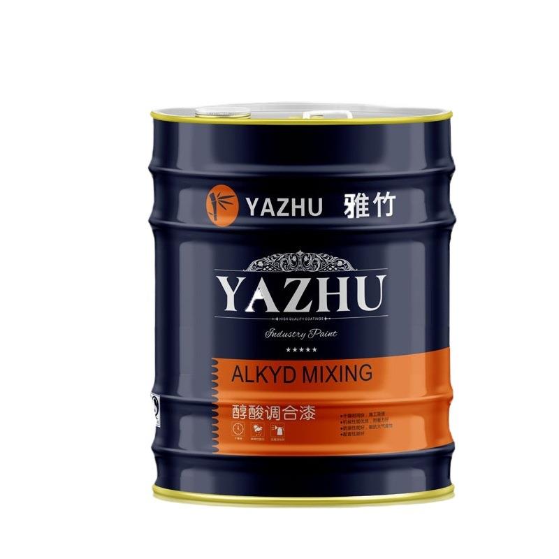油漆金战醇酸调和漆工地架管漆钢结构漆黄黑红白灰铁红防锈漆20kg