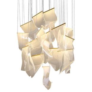 后现代简约复式 楼大吊灯轻奢客厅灯创意北欧灯具卧室别墅楼房灯饰