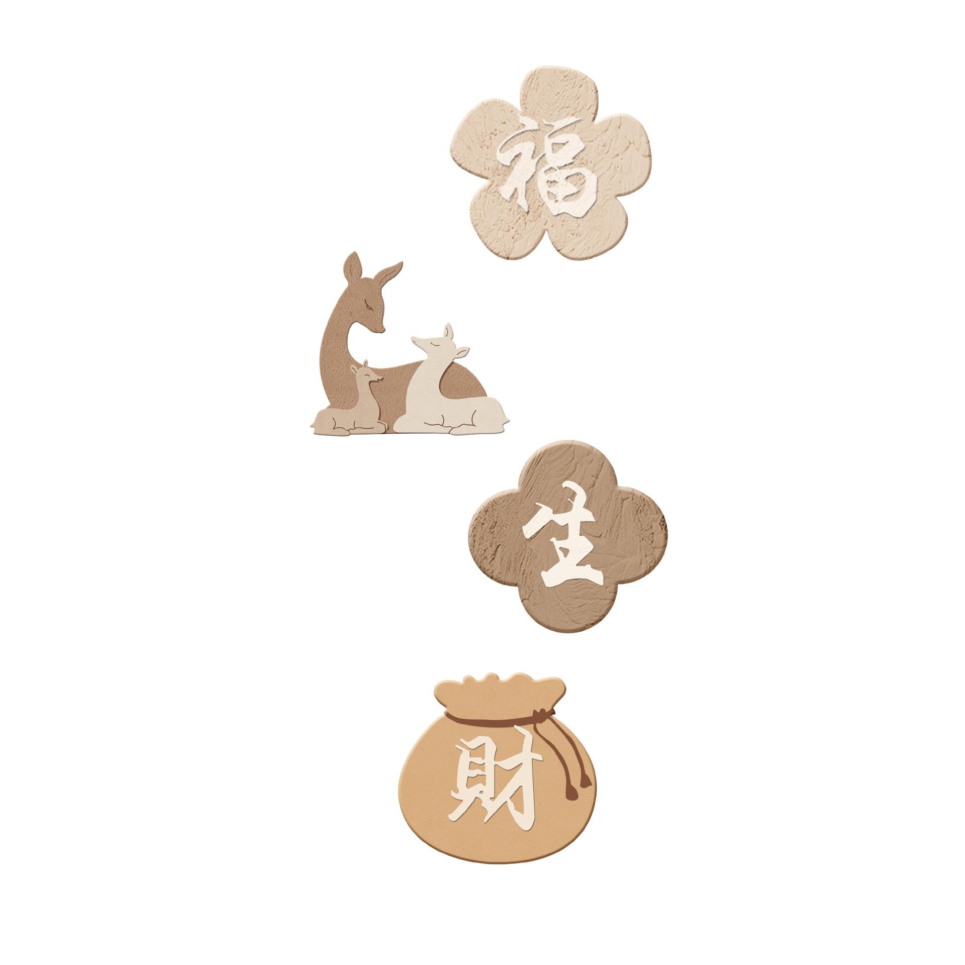 现代简约创意玄关装饰画好寓意走廊过道挂画一家象鹿电视墙组合画