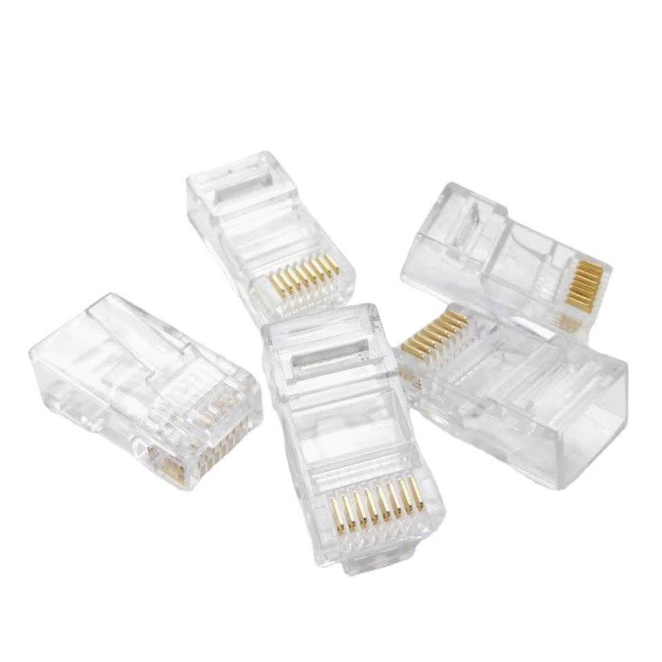 COB铜片RJ-45网络水晶头rj458p8c超五类网线水晶头每包1000个