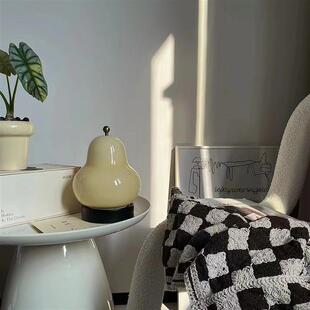 梨子奶油小台灯卧室床头充电款触摸调节亮度氛围女生生日礼物礼品