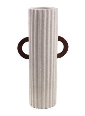 北欧创意双耳花瓶摆件现代简约客厅卧室干花插花桌面花器软装饰品