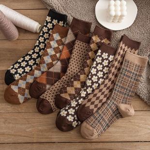 女短靴子中筒堆堆袜子 潮流外穿搭配小皮鞋 秋冬季 复古美拉德风韩式