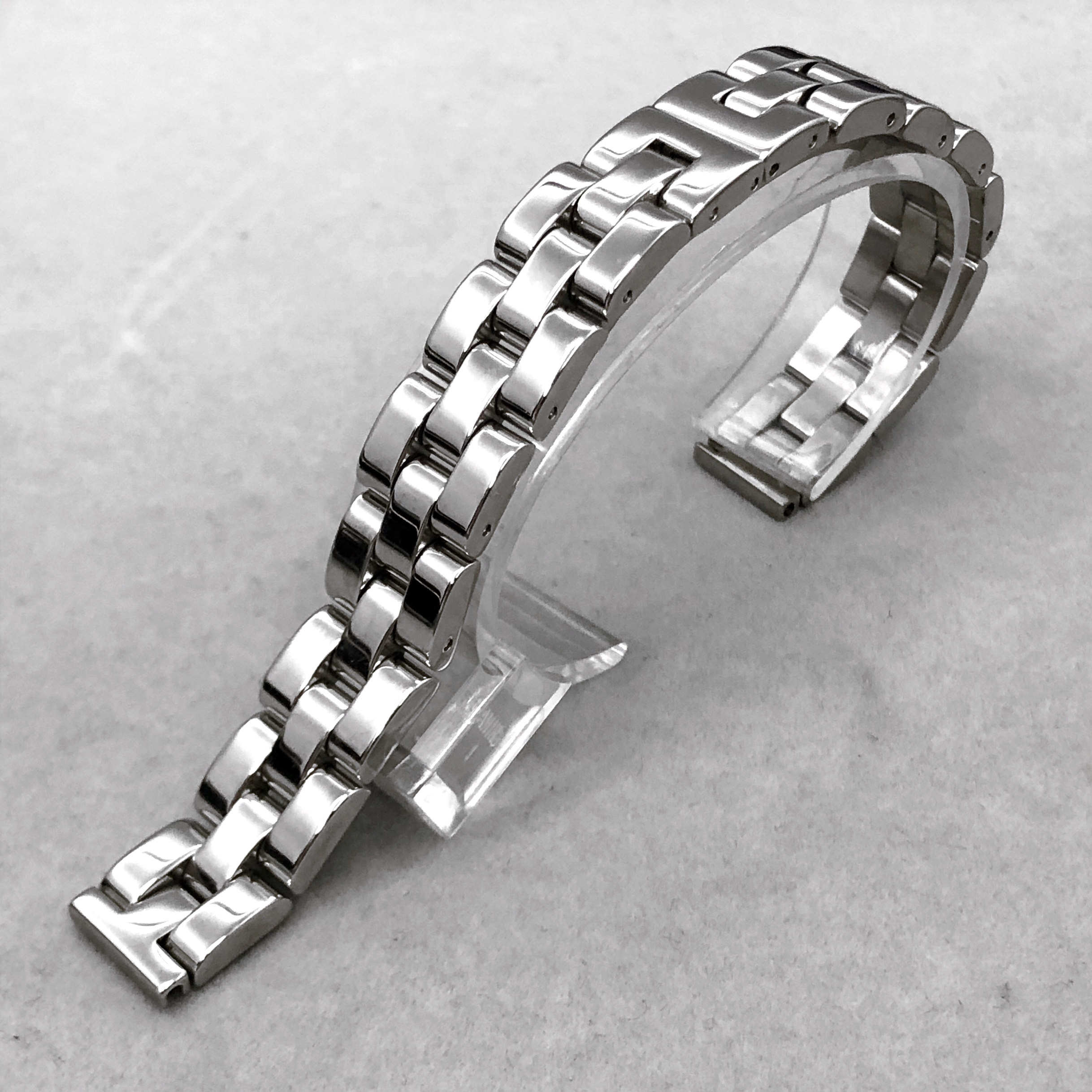 梦诗纯表行 适配萧邦欧米茄精工浪琴天梭美度手表女士钢带10 12mm