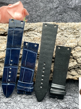 梦诗纯表行 适配伯爵珠宝腕表系列G0A32096手表鳄鱼真皮表带 20mm