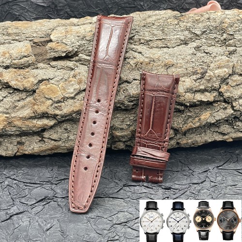 万国适配飞行员鳄鱼皮表带原装