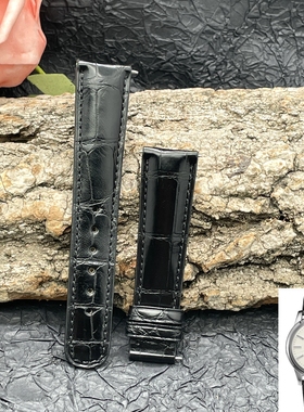 梦诗纯表行 适配精工GS GrandSeiko冠蓝狮大SBGA293G鳄鱼皮表带19