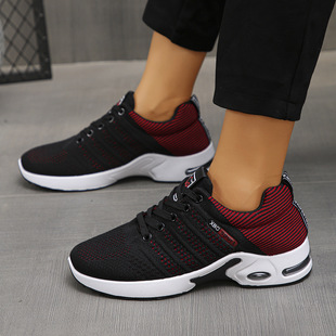 回力运动鞋春款男鞋飞织透气跑步鞋浅口系带鞋子男款气垫缓震单鞋