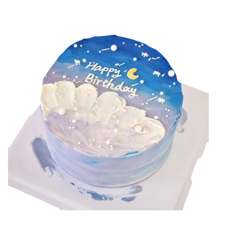 网红浪漫星空生日蛋糕同城配送