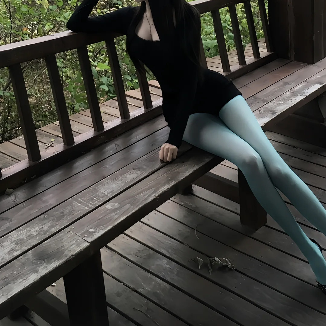 薄荷绿高腰连裤袜女士美腿超薄透肤糖果色性感风打底袜超薄透气
