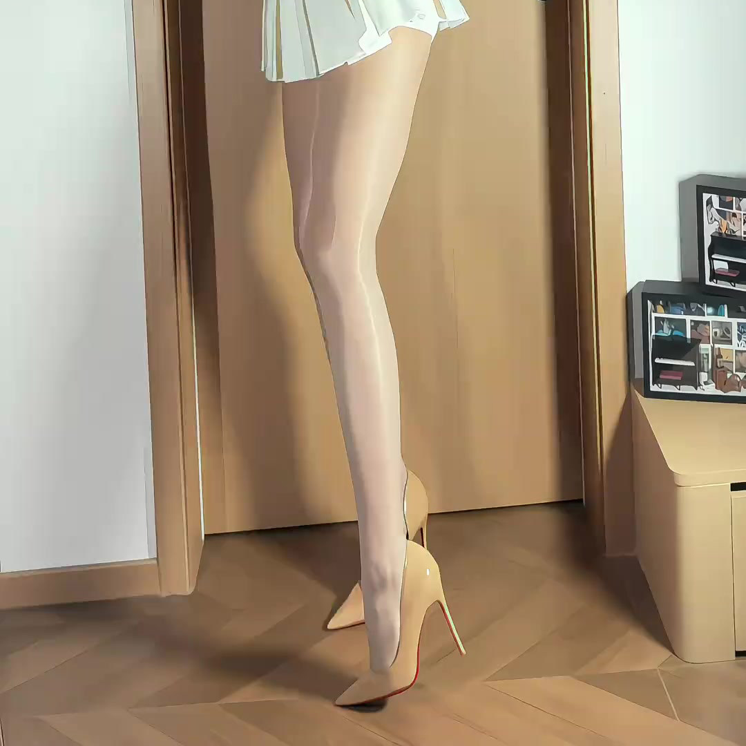 性感风高腰连裤袜女显瘦显腿长美腿高弹油光亮面打底袜显瘦塑型