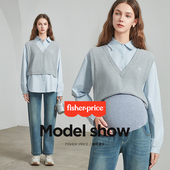 假两件衬衣洋气上衣孕妇裤 费雪孕妇套装 时尚 春装 孕期穿搭 2026新款