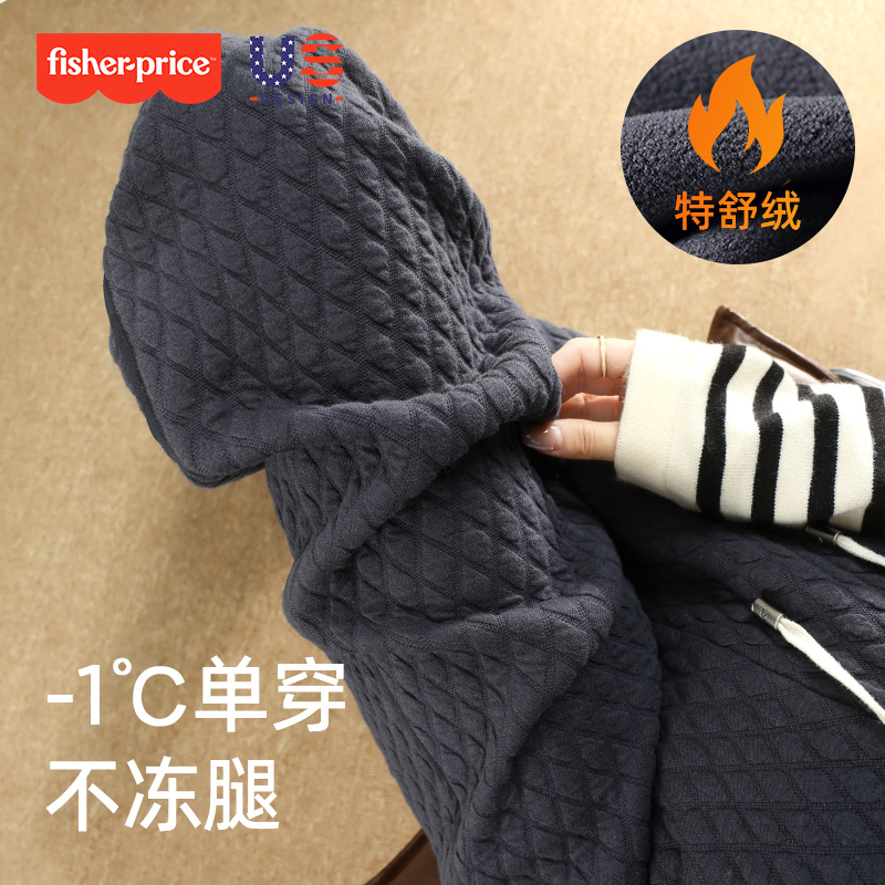 费雪孕妇裤子秋冬外穿加绒加厚糯米裤不勒肚子长裤孕妇装2025新款