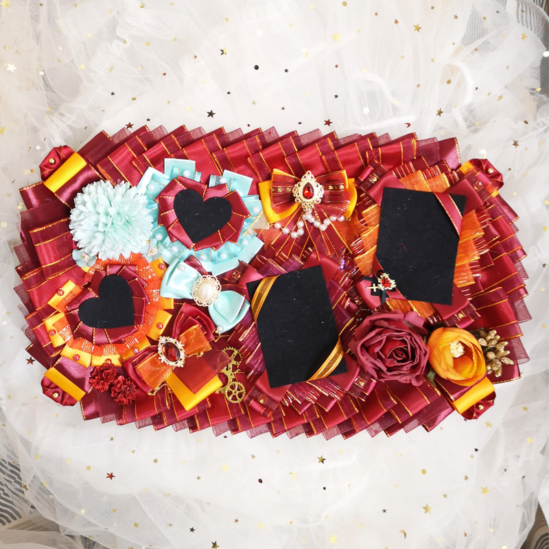 原创设计38cm*21cm酒红橘色水绿大痛板痛包装饰物谷美图片为例图