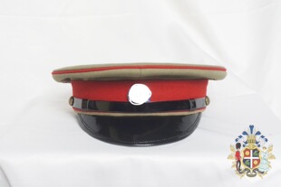 北伐战争时期滇军北洋改草绿色红帽墙干部大檐帽