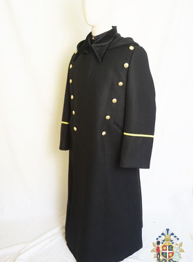 《八甲田山》黄金神威cosplay明治将校黑色双排扣带帽大衣